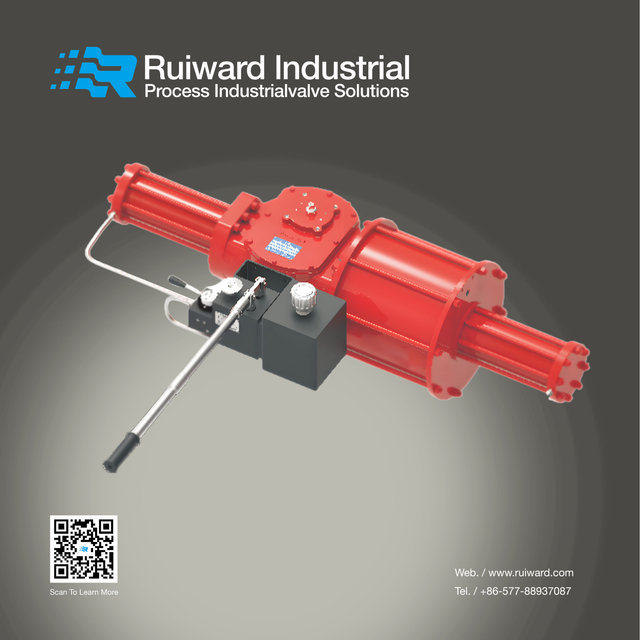 G-DA Type Manual Hydraulic Single Cylinder Double Acting Fork Type Pneumatic Actuator